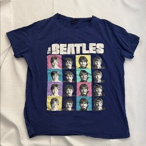 The Beatles Blue Graphic Tshirt Womens size L
